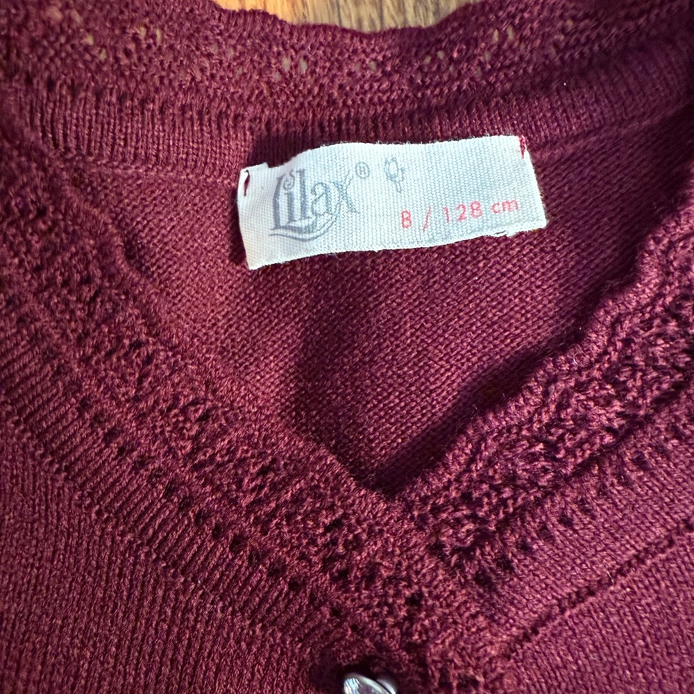 Lilax Little Girls' Knit Long Sleeve Button Closure Bolero Cardigan Shrug